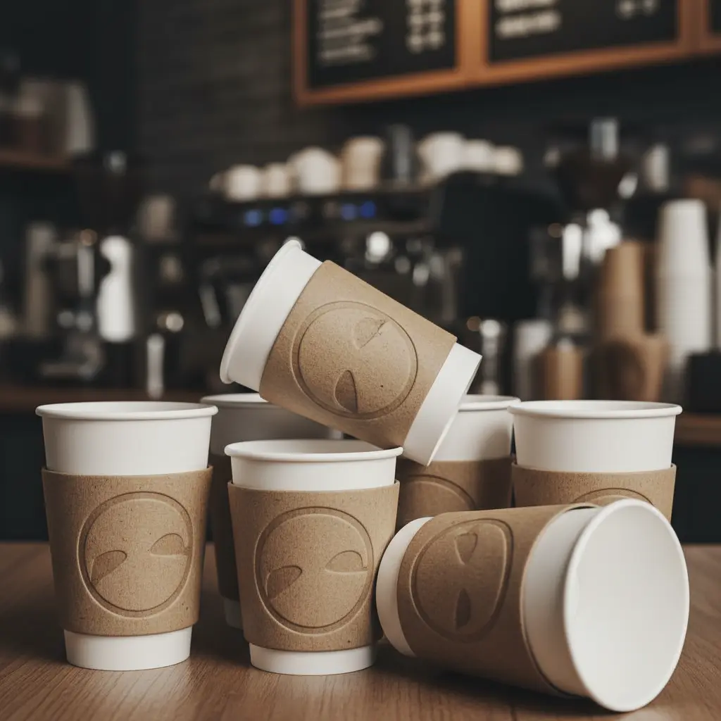 Coffee Cup Sleeves With Logo For Takeaway Restaurants