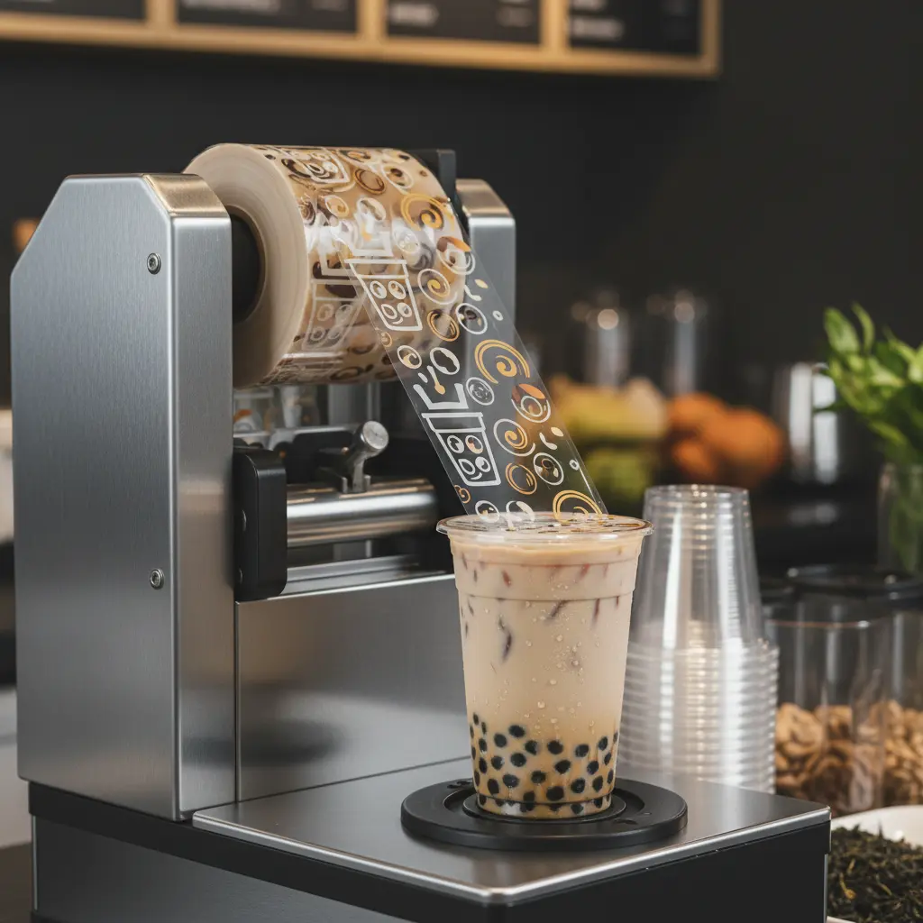 Bubble Tea Cup Sealer Film For Boba Tea Shops