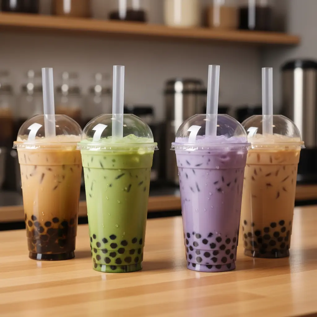 Clear Plastic Cups For Boba Tea Shops