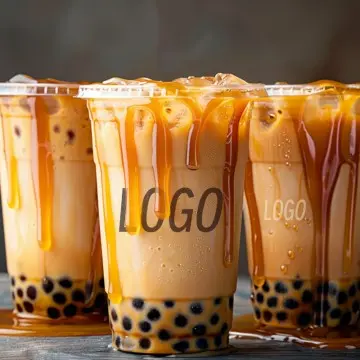 Custom Logo Printed Coffee PET Cup With Lid