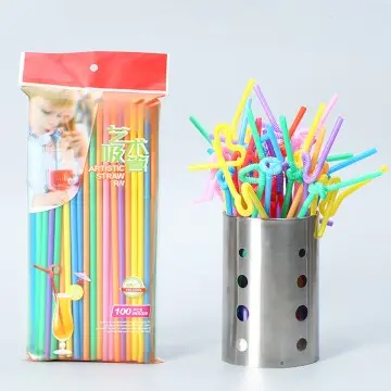 Plastic Drinking Straw Collapsible PP Artistic Straw