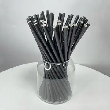 Black Paper Straw Juice Bubble Tea  D...