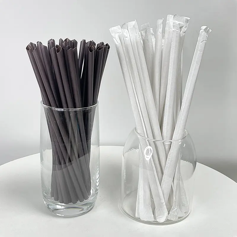 Individually Wrapped Drinking Straws Coffee Ground Straw