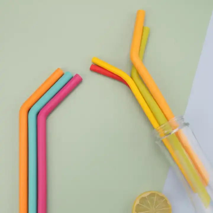 Bulk Flexible Straw  Reusable Silicone Straw