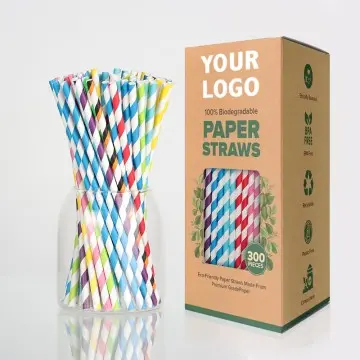 Colorful Paper Straws for Party & Dai...