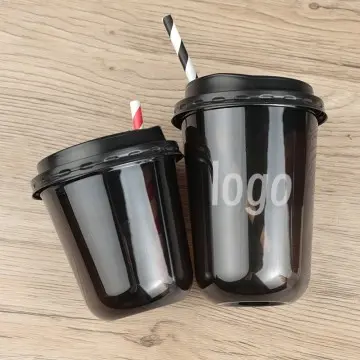 U Shape Black Blister PET Plastic Cup