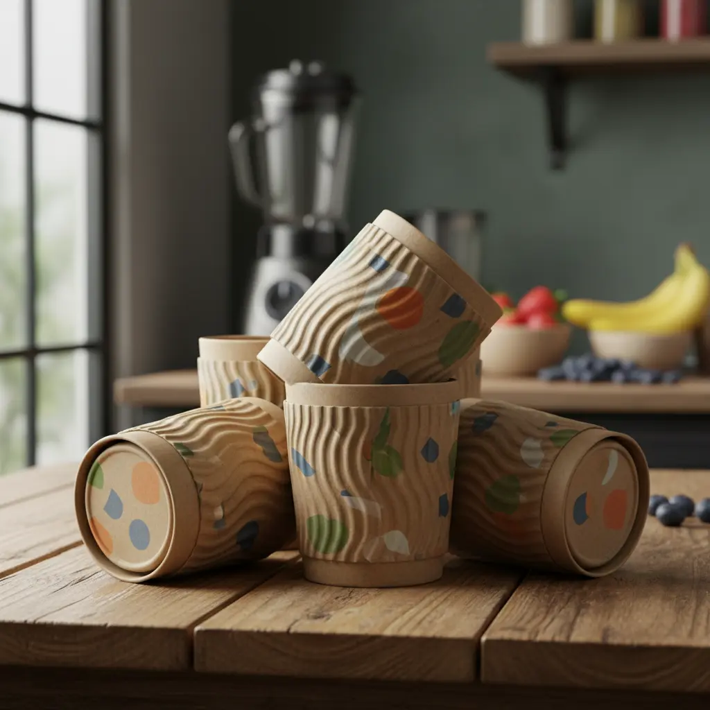 Coffee Cup Sleeves With Logo For Smoothie Shops