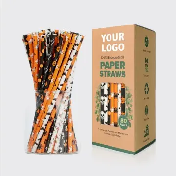Pumpkin-Patterned Halloween Paper Str...