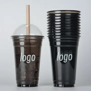Drinking Cup Custom Logo PET Disposable Coffee Plastic Cups