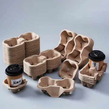 Wholesale Eco friendly Coffee Paper Pulp Cup Holder for Russia