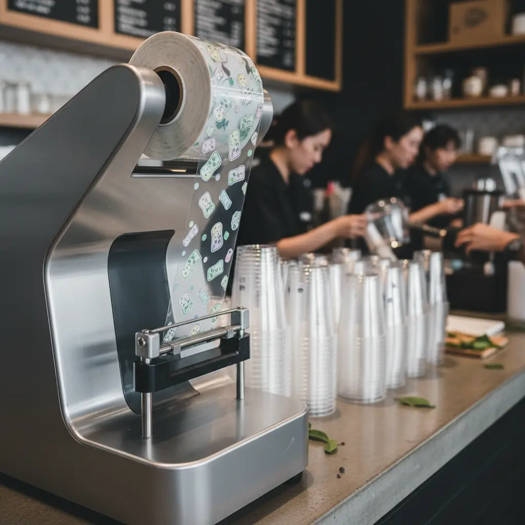 Bubble Tea Cup Sealer Film For Takeaway Restaurants
