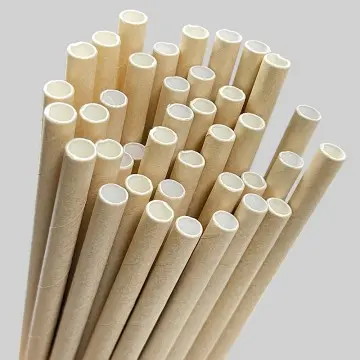Wholesale Juice Bubble Tea Kraft Drinking Paper Straw