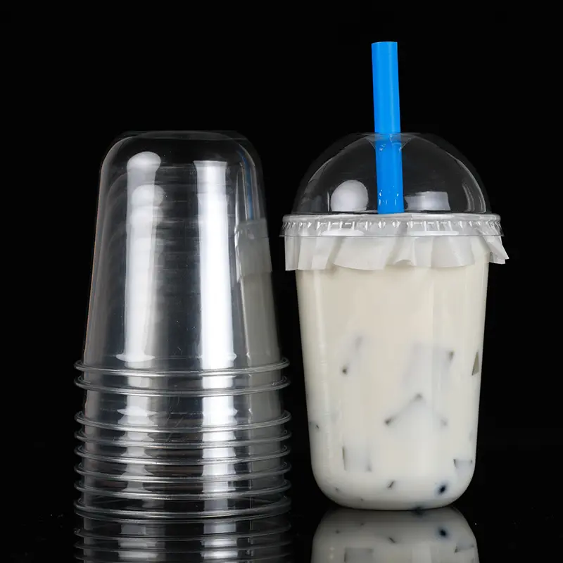 Transparent Wholesale Takeaway Boba Tea PET U S...