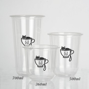 Hot & Cold PP Plastic Cups - Impact-Resistant, Iced/Hot Bubble Tea