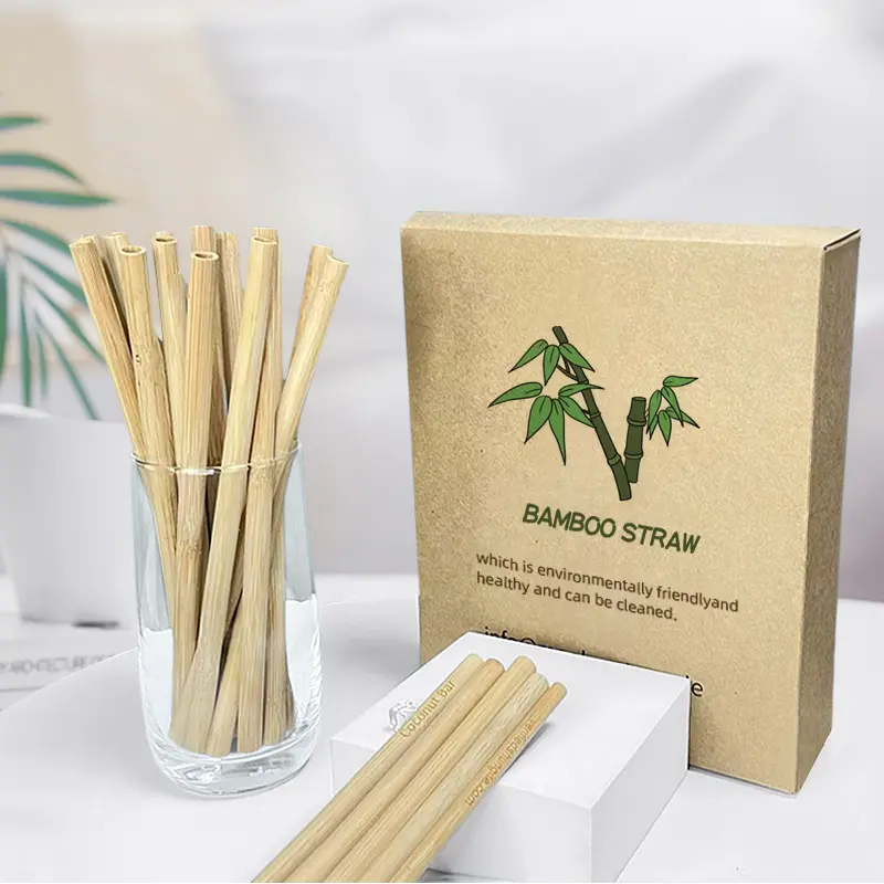 Portable Reusable Individually Wrapped Bamboo Straw
