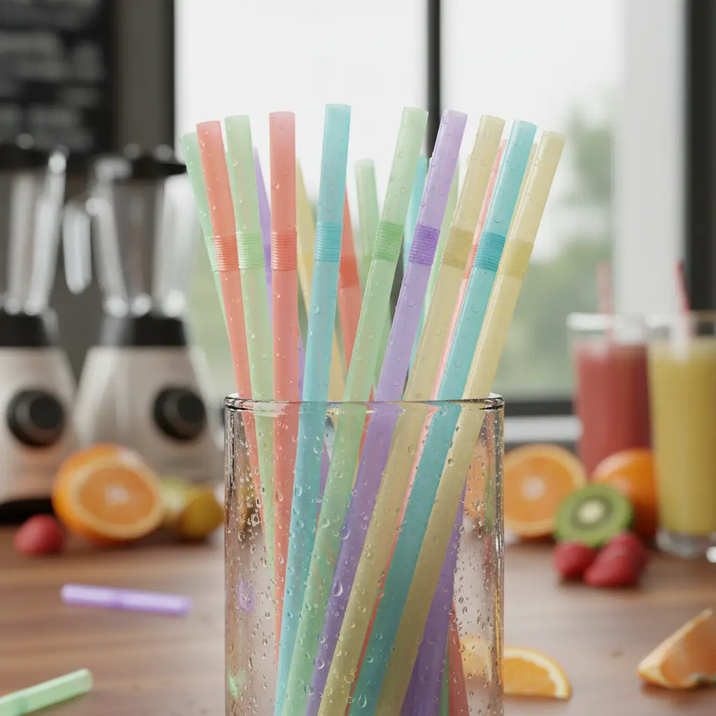 PP Plastic Straw For Juice Bars