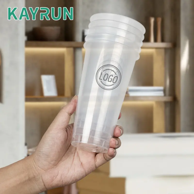 Wholesale Custom Logo Takeaway Injection Plastic PP Cup